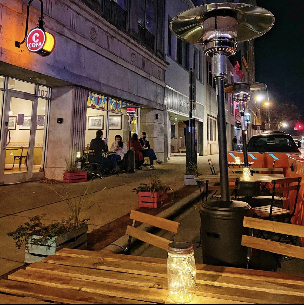 restaurants heated outdoor seating